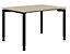 Schreibtisch mit 4-Fußgestell - höhenverstellbar 680 – 820 mm, Breite 1200 mm, Ahorn